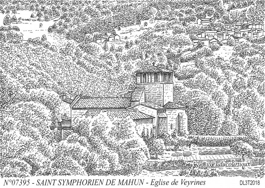 N 07395 - ST SYMPHORIEN DE MAHUN - église de veyrines